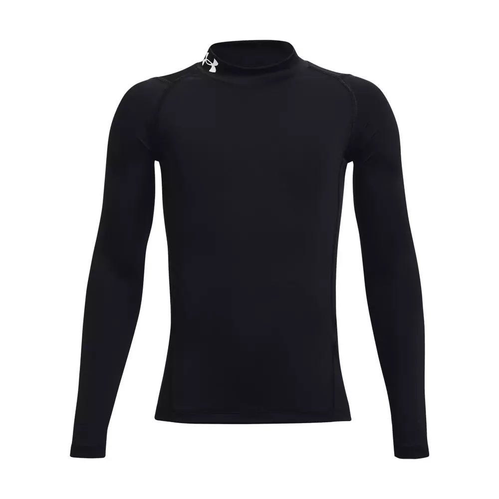 Under Armour Boys' ColdGear Long Sleeve Shirt - Black - XS