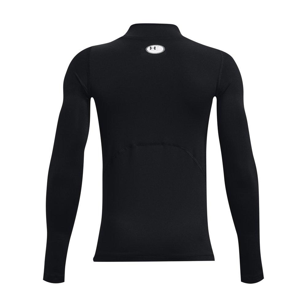 Under Armour HeatGear Mock Neck Big Boys' Black Long Sleeve