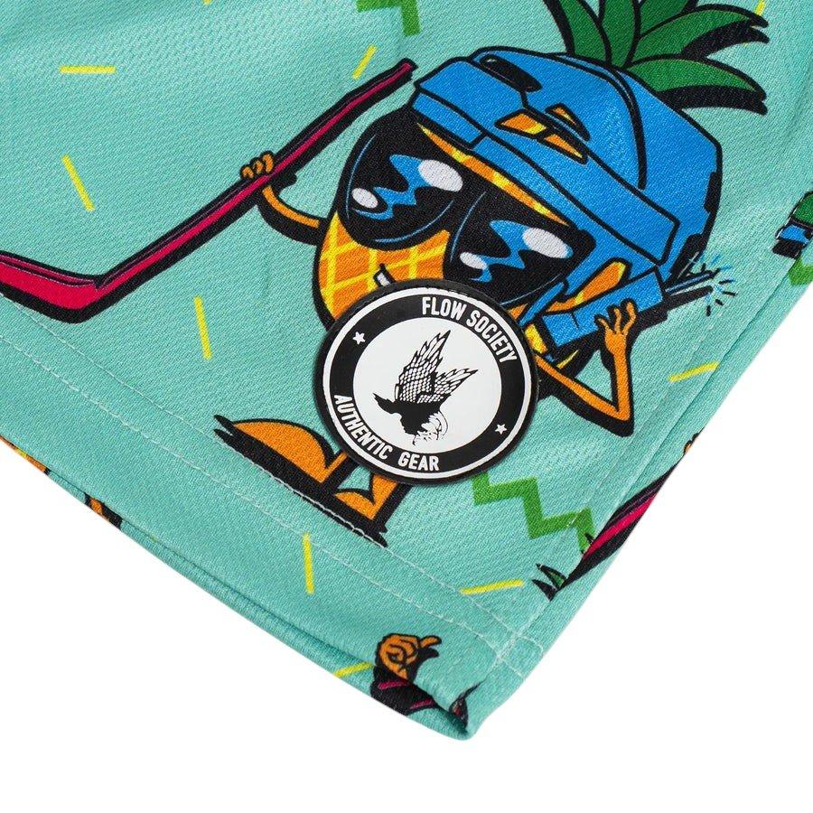 Flow Society Big Boys' 7" Pineapple Hockey Shorts - Teal - TEAL