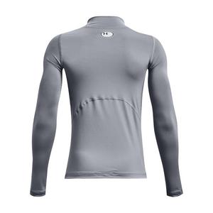 Under Armour Big Boys' HeatGear Mock Neck Long Sleeve - Grey