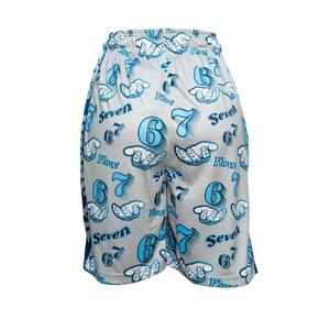 Flow Society Big Boys' 7" 6 7 Meme Handshake Shorts - Light Grey - LIGHT GREY