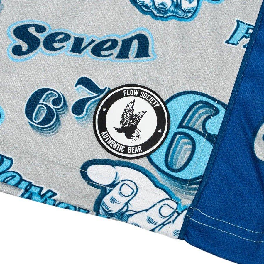 Flow Society Big Boys' 7" 6 7 Meme Handshake Shorts - Light Grey - LIGHT GREY