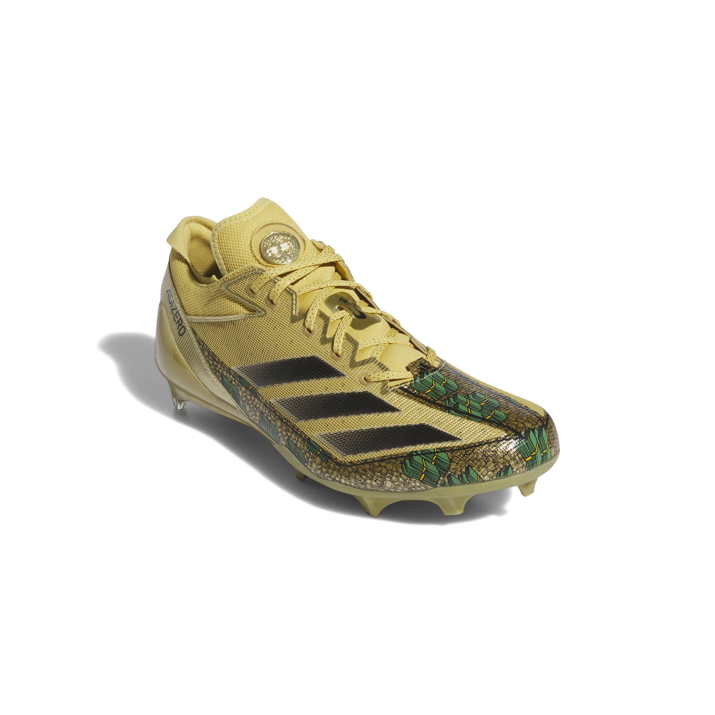 adidas Adizero Electric Scrooge McDuck "Gold Metallic/Black/Preloved Green" Men's Football Cleat - GOLD/BLACK/GREEN Thumbnail View 3