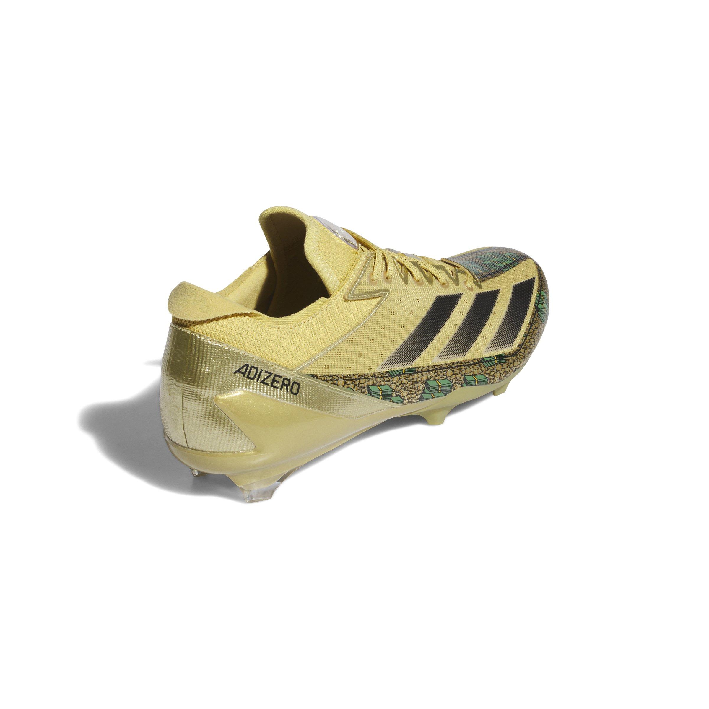 adidas Adizero Electric Scrooge McDuck "Gold Metallic/Black/Preloved Green" Men's Football Cleat - GOLD/BLACK/GREEN Thumbnail View 4