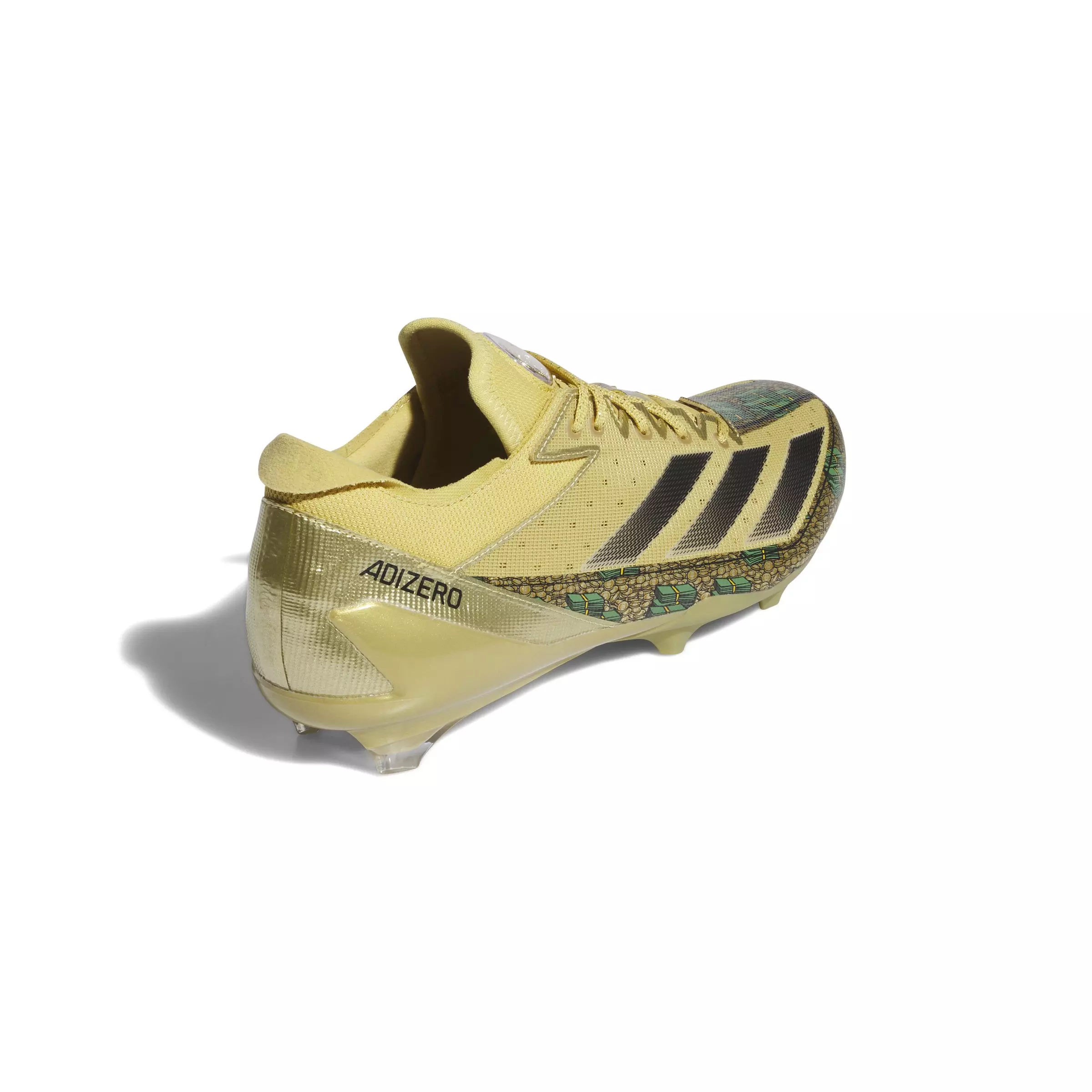 adidas Adizero Electric Scrooge McDuck "Gold Metallic/Black/Preloved Green" Men's Football Cleat - GOLD/BLACK/GREEN