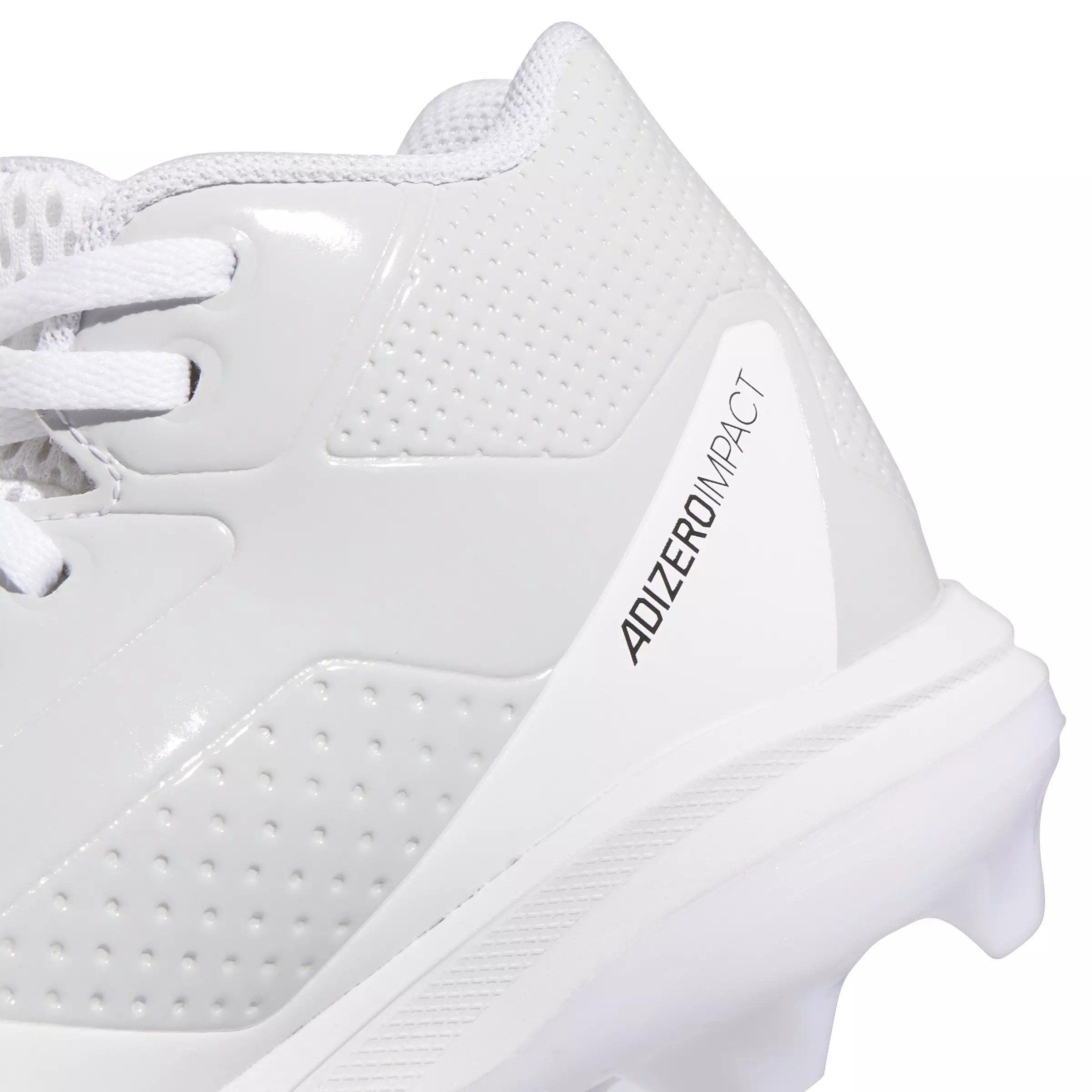 adidas Adizero Impact TPU "Cloud White/Core Black/Team Light Grey" Grade School Boys' Baseball Cleat - WHITE/BLACK/LT GREY