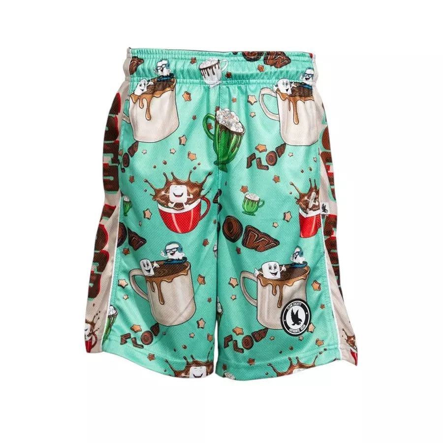 Flow Society Big Boys' 7" Coco Loco Hot Chocolate Shorts - Green - GREEN