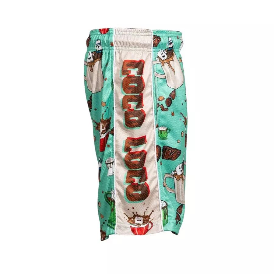 Flow Society Big Boys' 7" Coco Loco Hot Chocolate Shorts - Green - GREEN