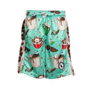 Flow Society Big Boys' 7" Coco Loco Hot Chocolate Shorts - Green - GREEN
