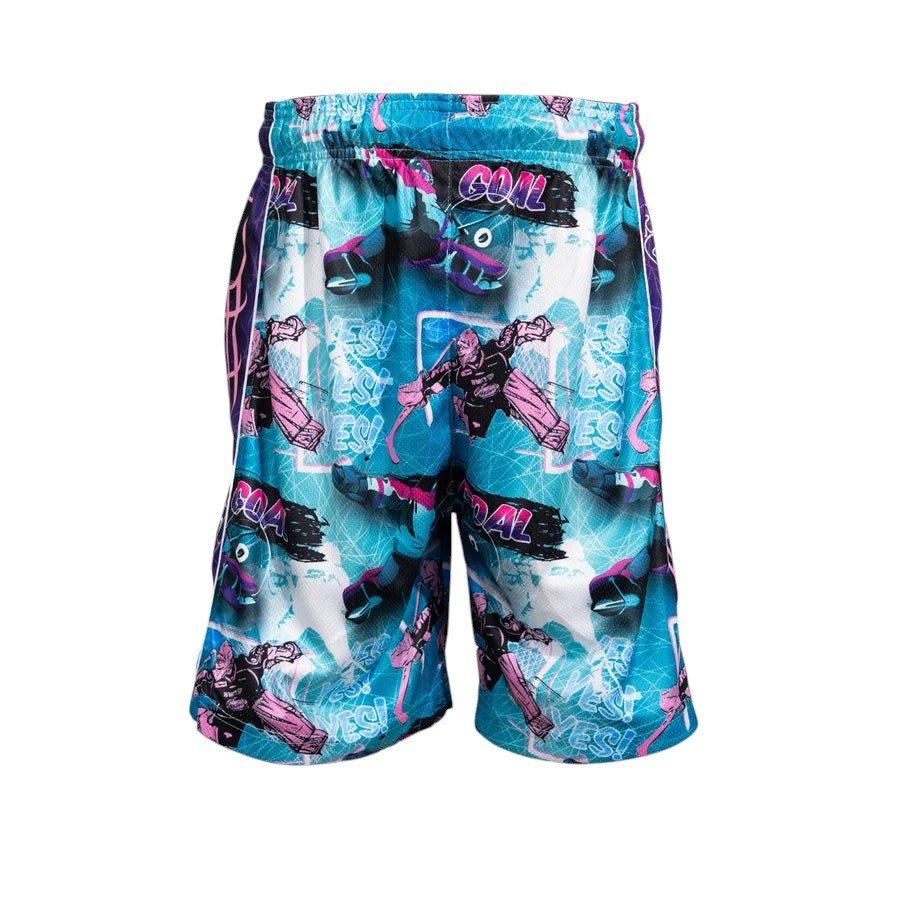 Flow Society Big Boys' 7" Hockey Goalie Shorts - Multi-Color - MULTI-COLOR