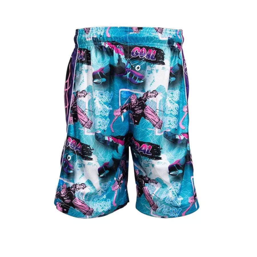 Flow Society Big Boys' 7" Hockey Goalie Shorts - Multi-Color - MULTI-COLOR
