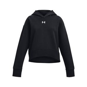 Under Armour Big Girls' Rival Fleece Cropped Hoodie - Black