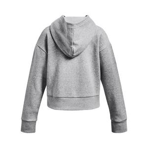Under Armour Big Girls' Rival Fleece Cropped Hoodie - Grey