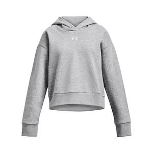 Under Armour Big Girls' Rival Fleece Cropped Hoodie - Grey