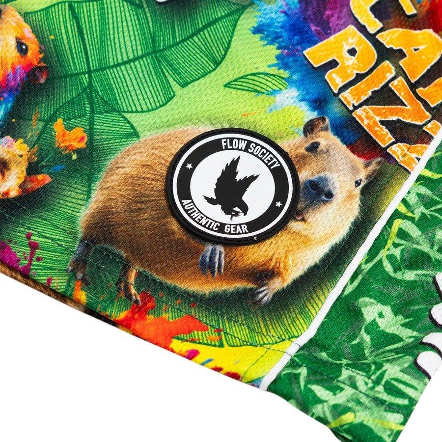 Flow Society Big Boys' 7" Capybaras Capy Rizz Flow Shorts - Green - GREEN