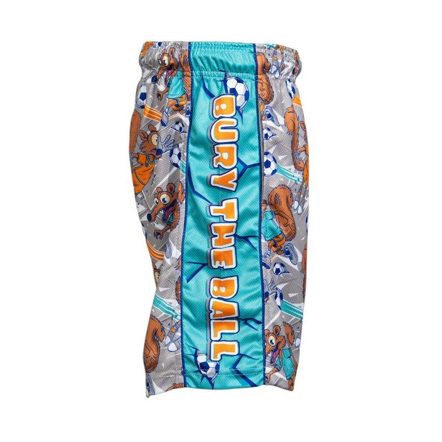 Flow Society Big Boys' 7" Soccer Squirrel Shorts - Grey/Teal - GREY/TEAL