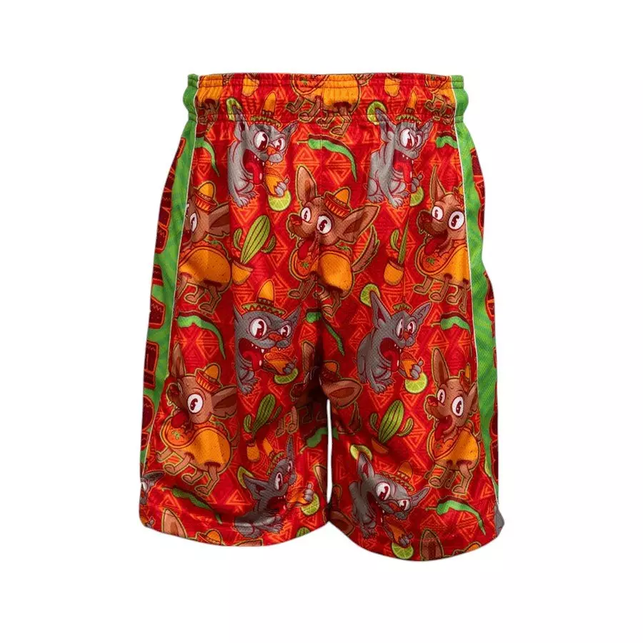 Flow Society Big Boys' 7" Viva La Flow Taco Dog Shorts - Red - RED