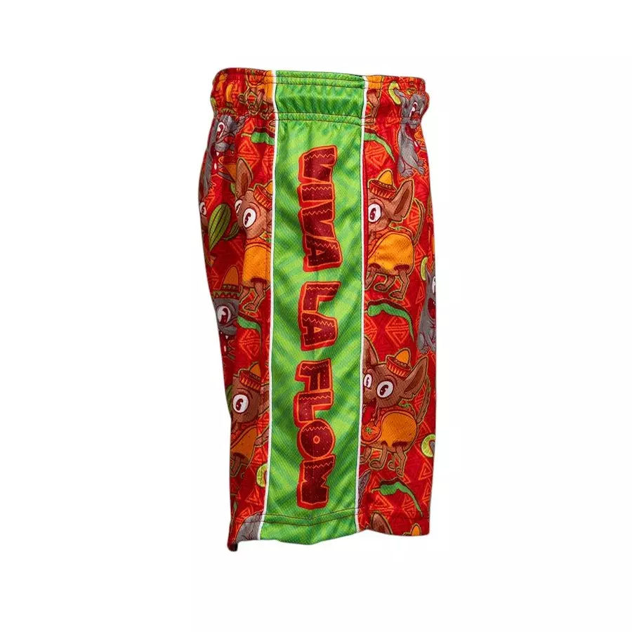 Flow Society Big Boys' 7" Viva La Flow Taco Dog Shorts - Red - RED