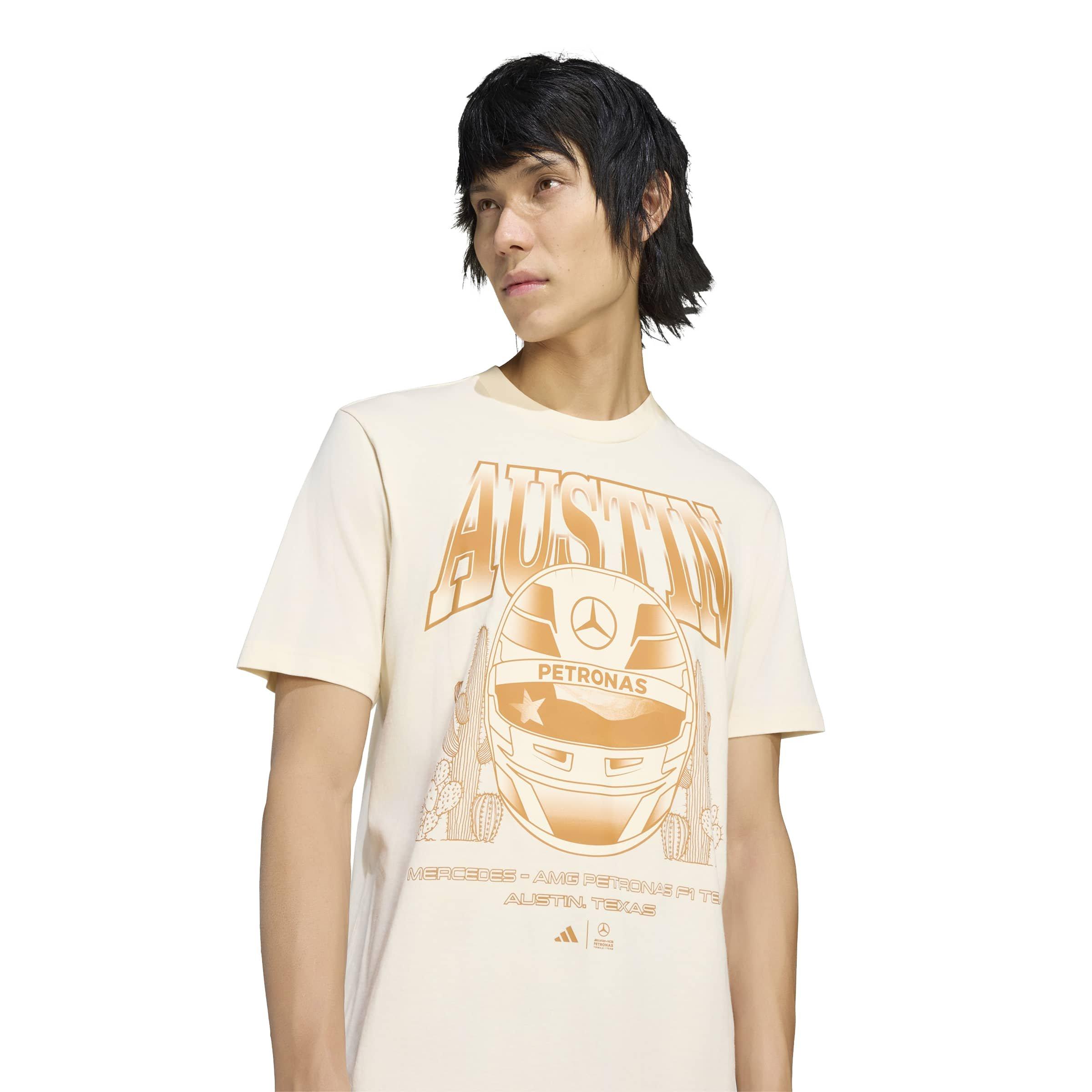 adidas Mercedes AMG Petronas Formula 1 Team Austin Men's Tee - BEIGE