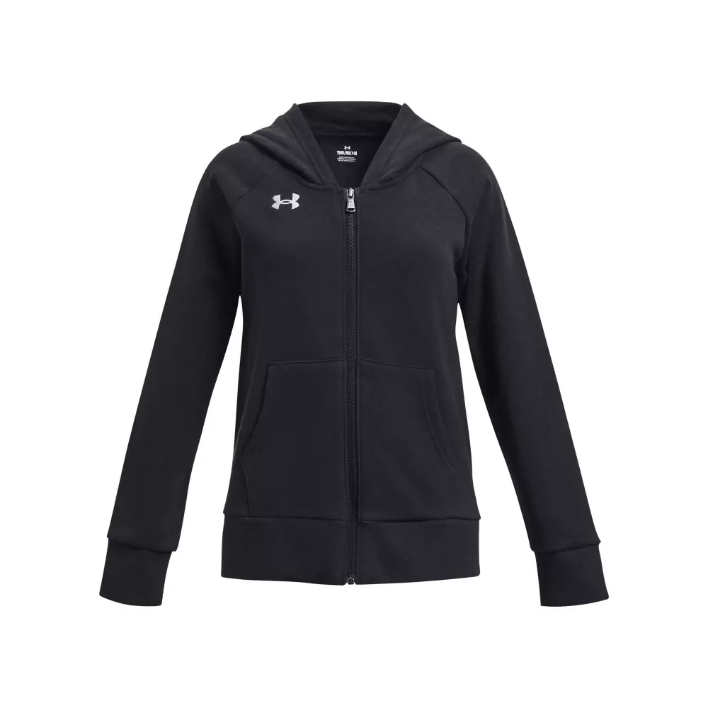 Under Armour Girls' Rival Fleece Full Zip Jacket -Black - BLACK
