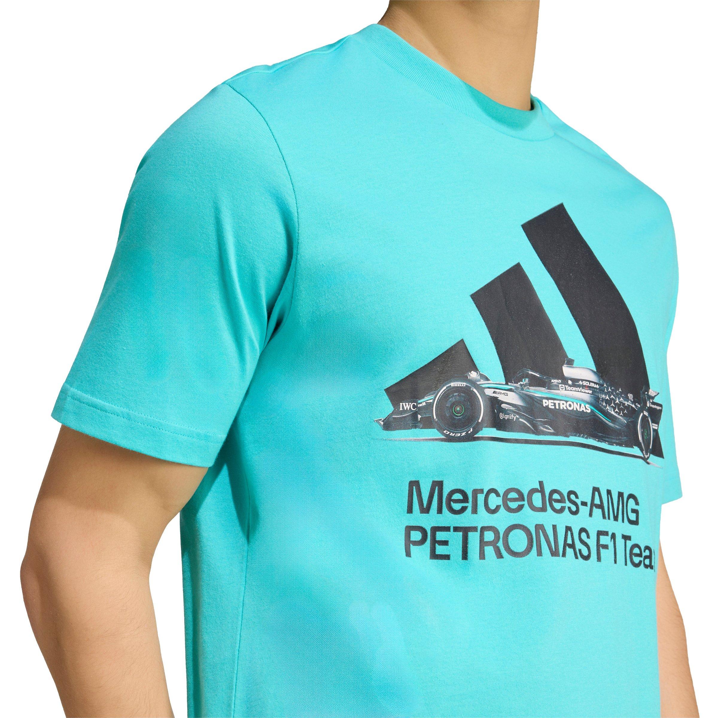 adidas Men's Mercedes AMG Petronas Formula 1 Team T-Shirt - Turquoise - TURQUOISE