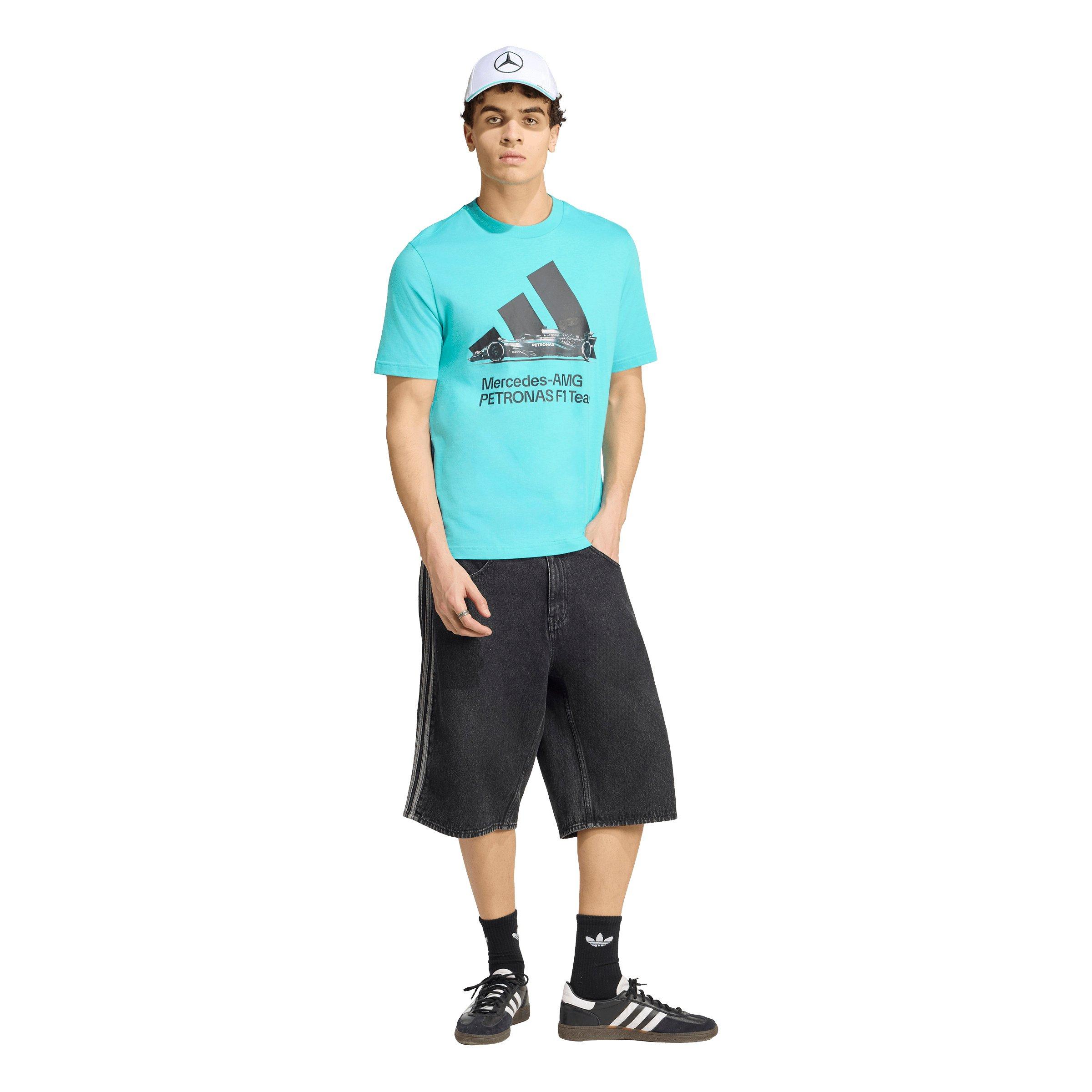 adidas Men's Mercedes AMG Petronas Formula 1 Team T-Shirt - Turquoise - TURQUOISE
