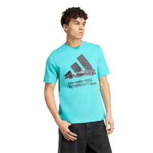 adidas Men's Mercedes AMG Petronas Formula 1 Team T-Shirt - Turquoise - TURQUOISE