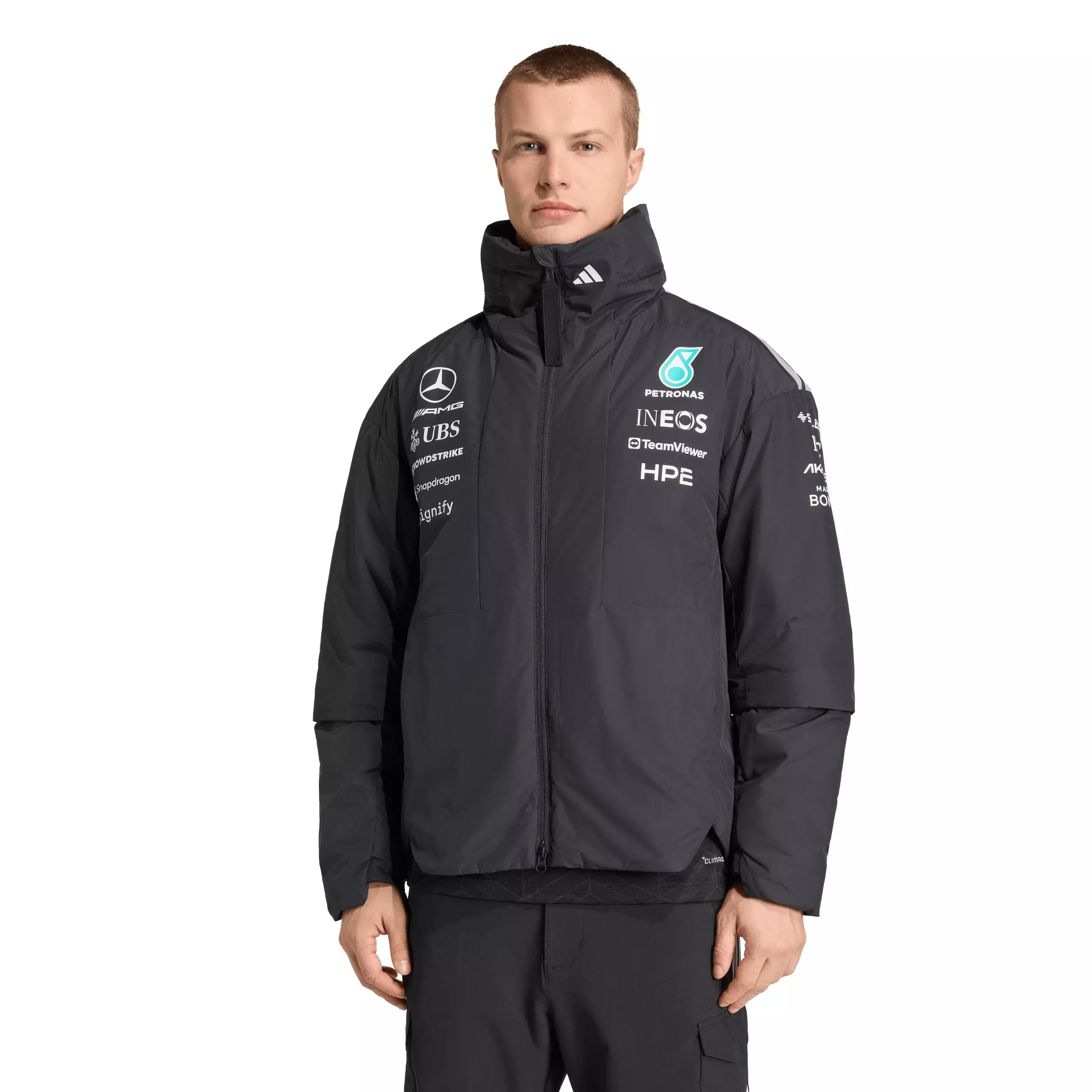 adidas Men's Mercedes AMG Petronas Formula 1 Team Engineers Jacket - Black - BLACK