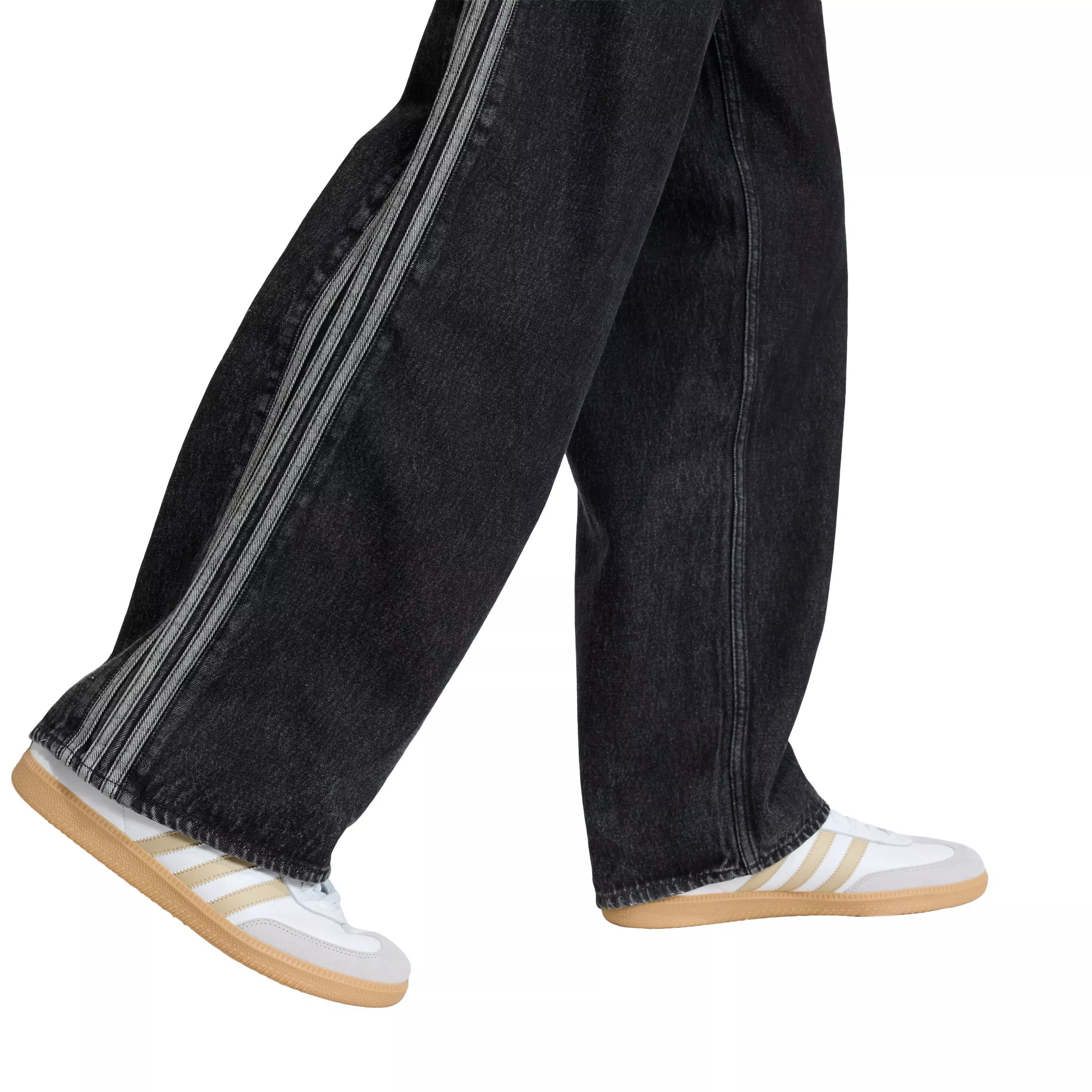 adidas Originals Men's Adicolor Firebird Black Wash Denim Jeans - BLACK