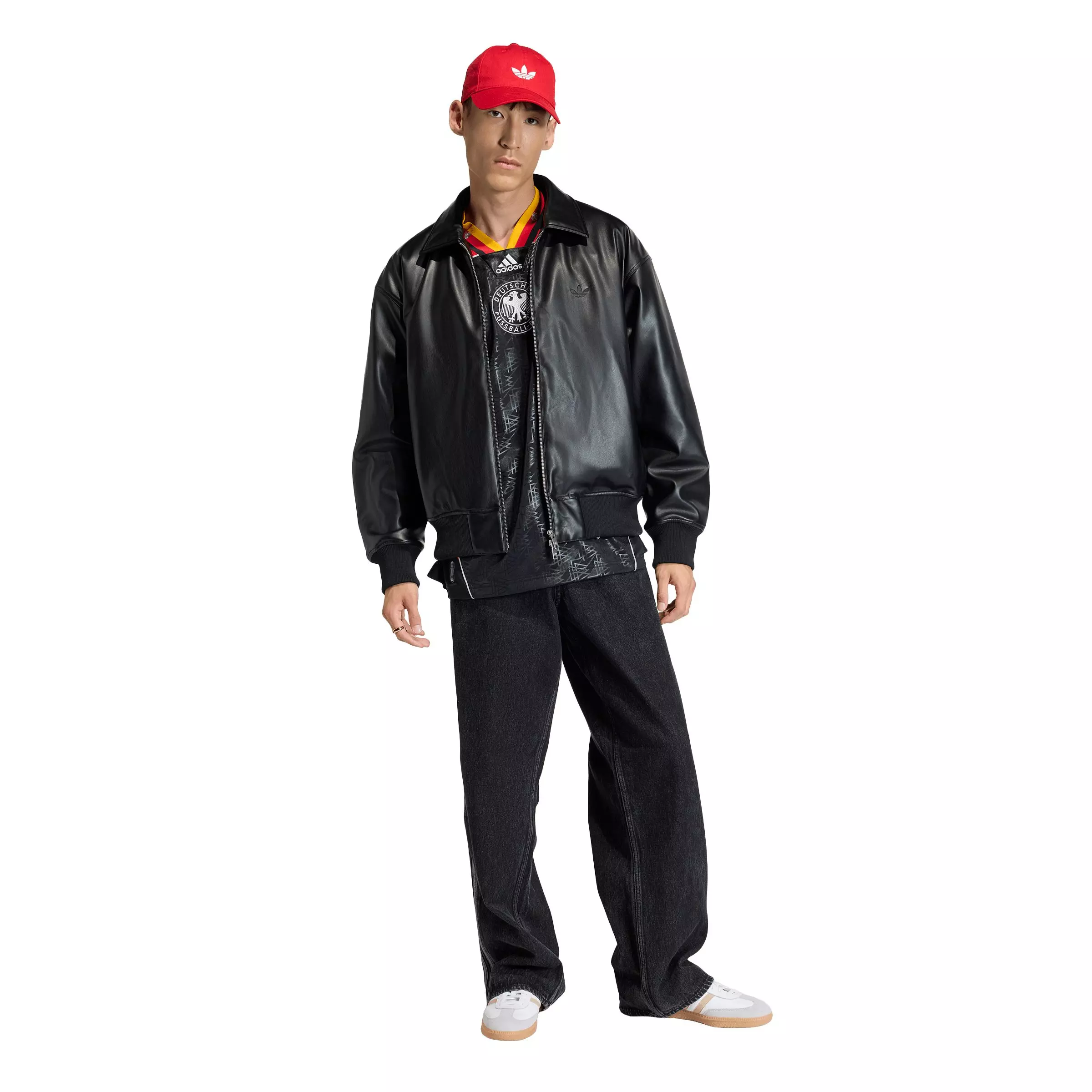 adidas Originals Men's Adicolor Firebird Black Wash Denim Jeans - BLACK