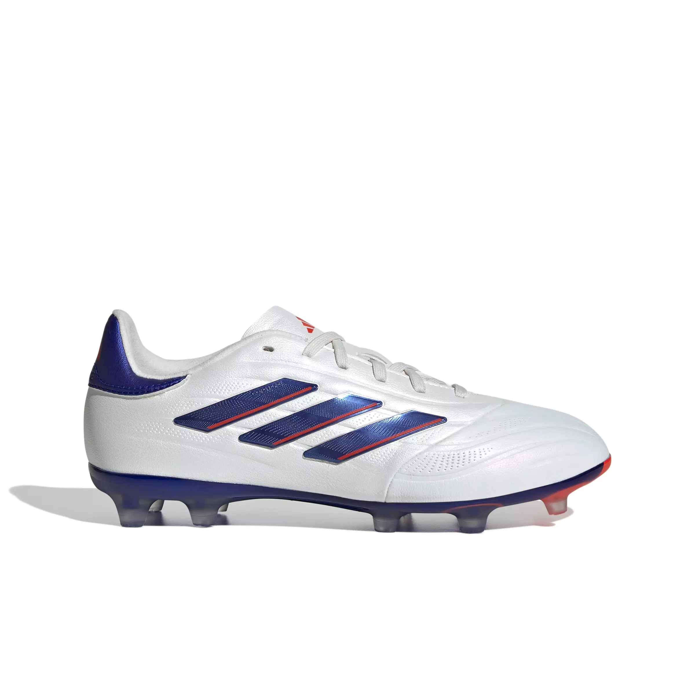 adidas Copa Pure 2 Elite Firm Ground "Cloud White/Lucid Blue/Red" Grade School Kids' Soccer Cleat - WHITE/BLUE/RED