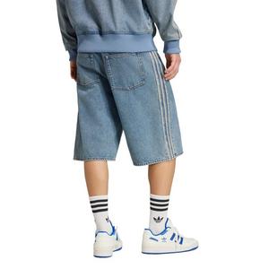 adidas Originals Men's Adicolor Firebird Mis-Rise Worn Blue Wash Denim Jorts - BLUE