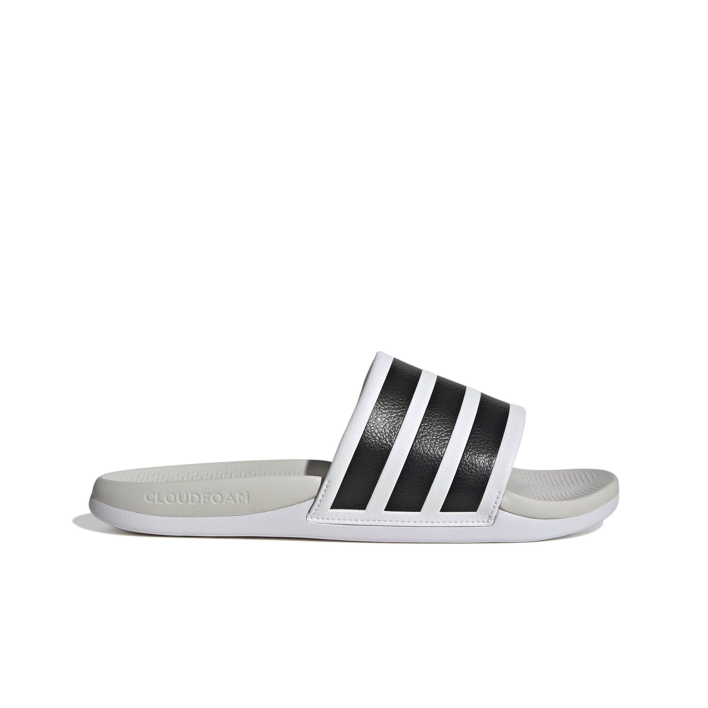 adidas Adilette Comfort 2.0 "Ftwr White/Core Black/Crystal White" Men's Slide - WHITE/BLACK/WHITE