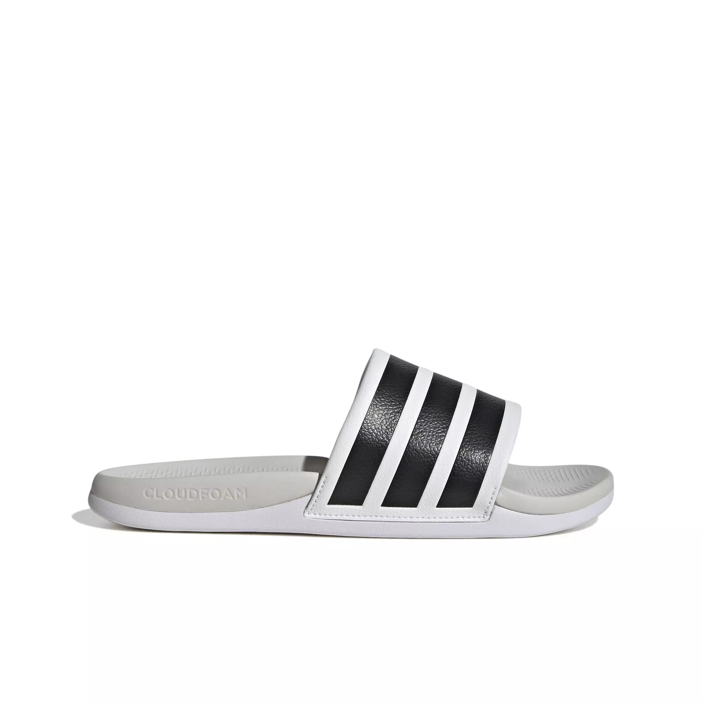 adidas Adilette Comfort 2.0 "Ftwr White/Core Black/Crystal White" Men's Slide - WHITE/BLACK/WHITE