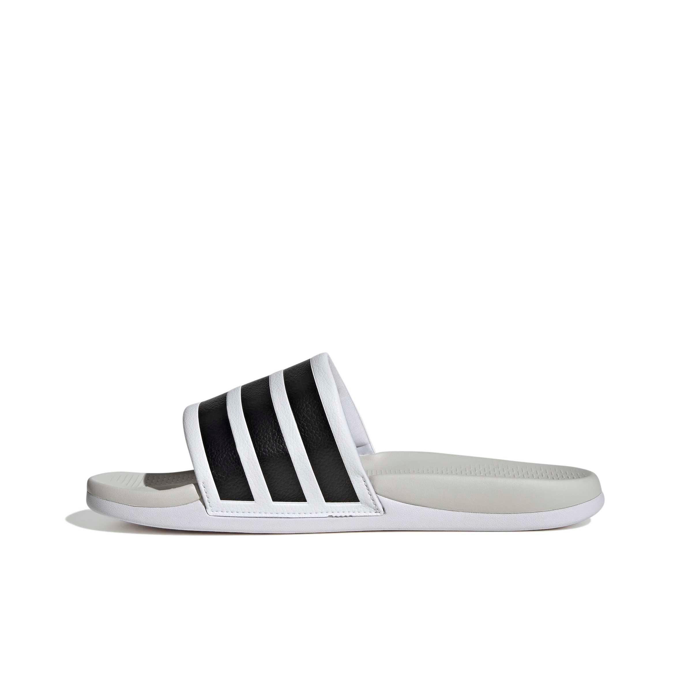 adidas Adilette Comfort 2.0 "Ftwr White/Core Black/Crystal White" Men's Slide - WHITE/BLACK/WHITE