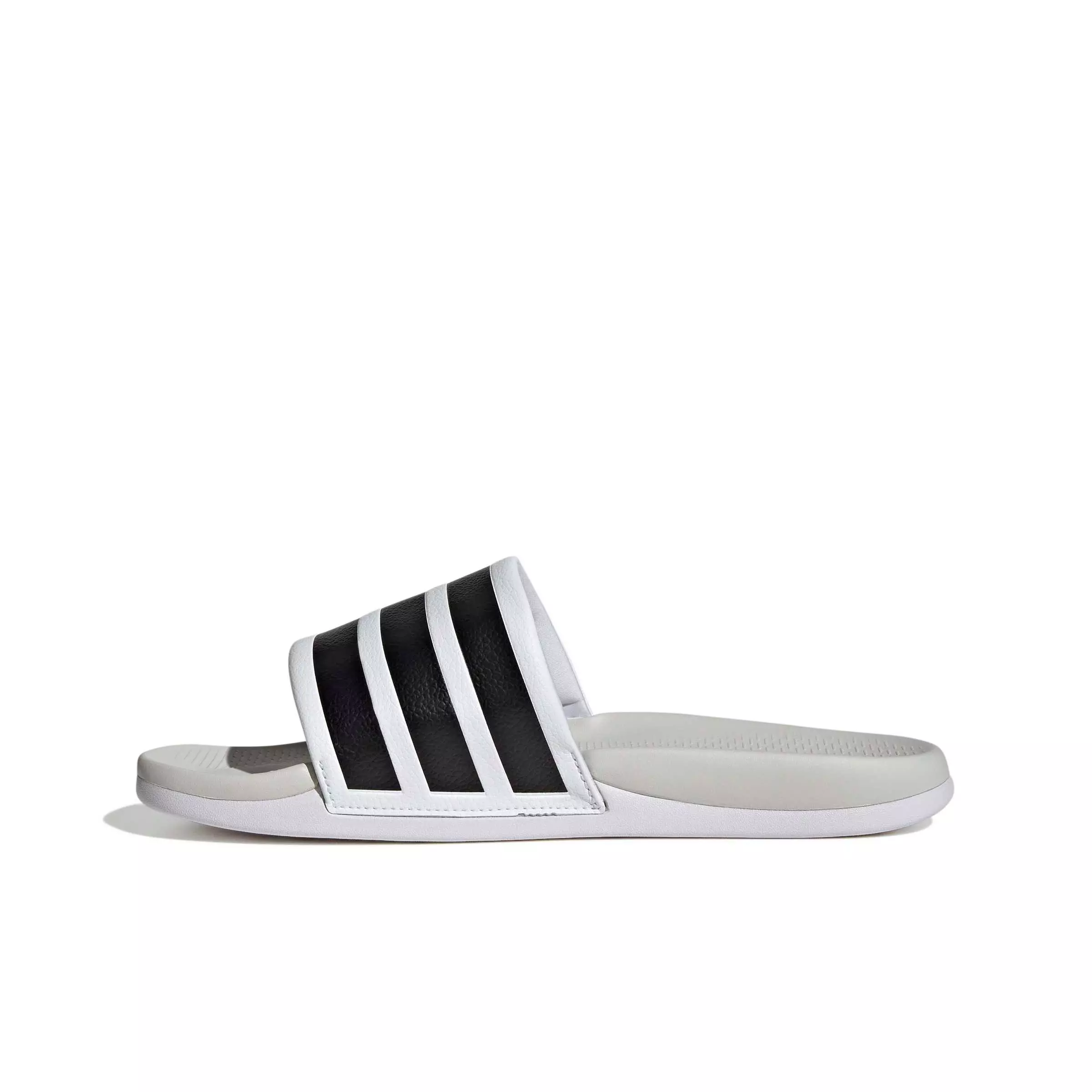 adidas Adilette Comfort 2.0 "Ftwr White/Core Black/Crystal White" Men's Slide - WHITE/BLACK/WHITE