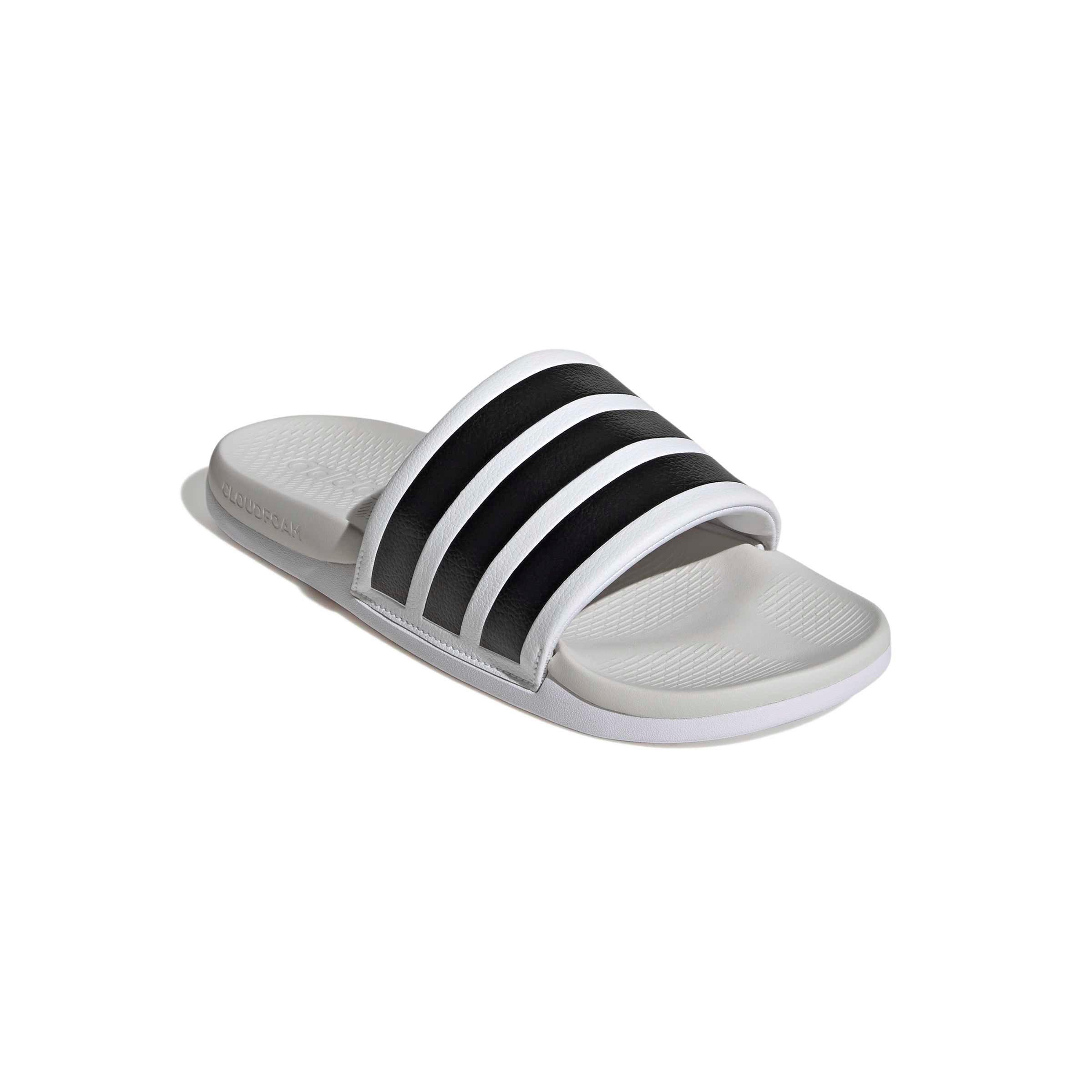 adidas Adilette Comfort 2.0 "Ftwr White/Core Black/Crystal White" Men's Slide - WHITE/BLACK/WHITE