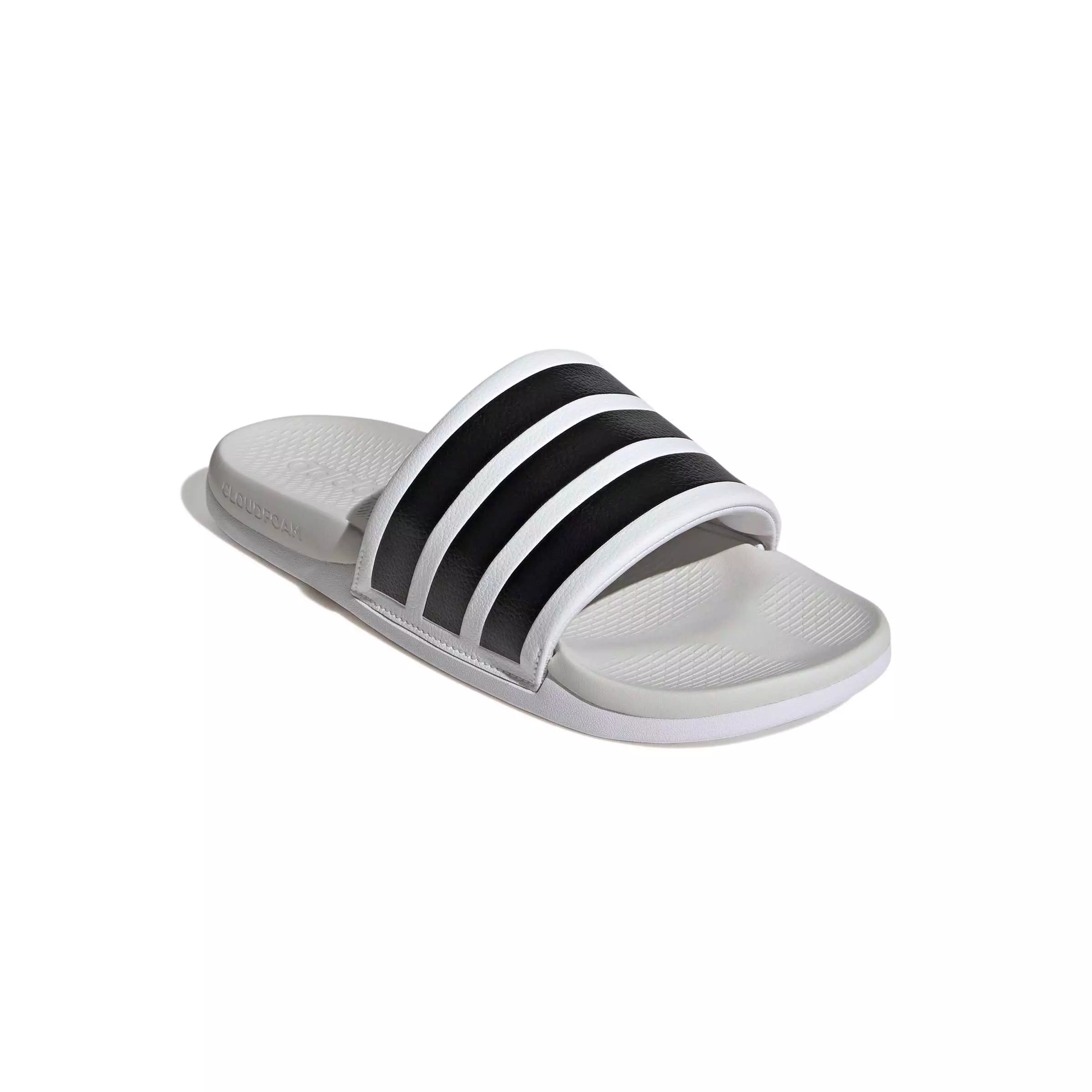 adidas Adilette Comfort 2.0 "Ftwr White/Core Black/Crystal White" Men's Slide - WHITE/BLACK/WHITE