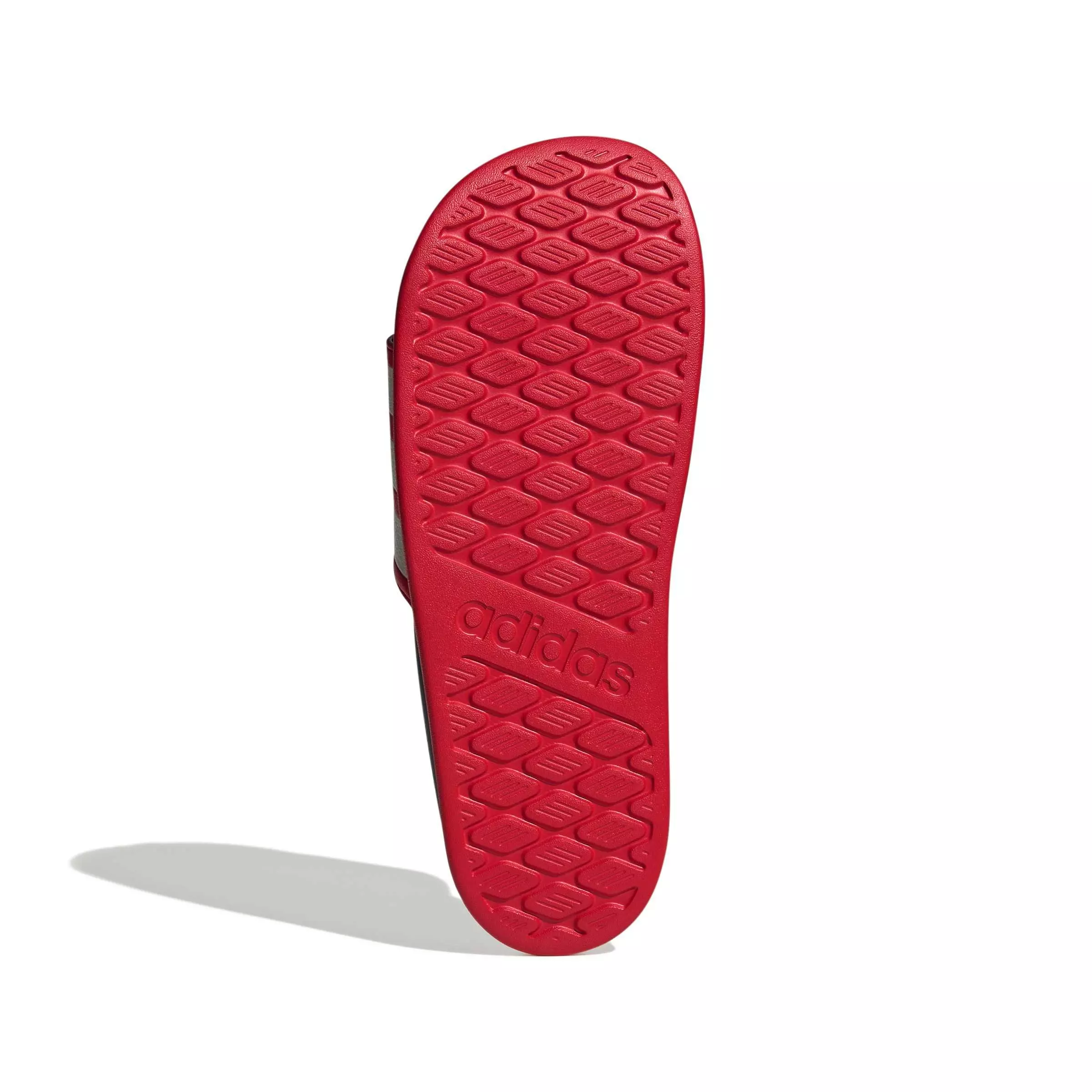 adidas Adilette Comfort 2.0 "Better Scarlet/Crystal White/Dark Blue" Men's Slide - SCARLET/WHITE/DK BLUE