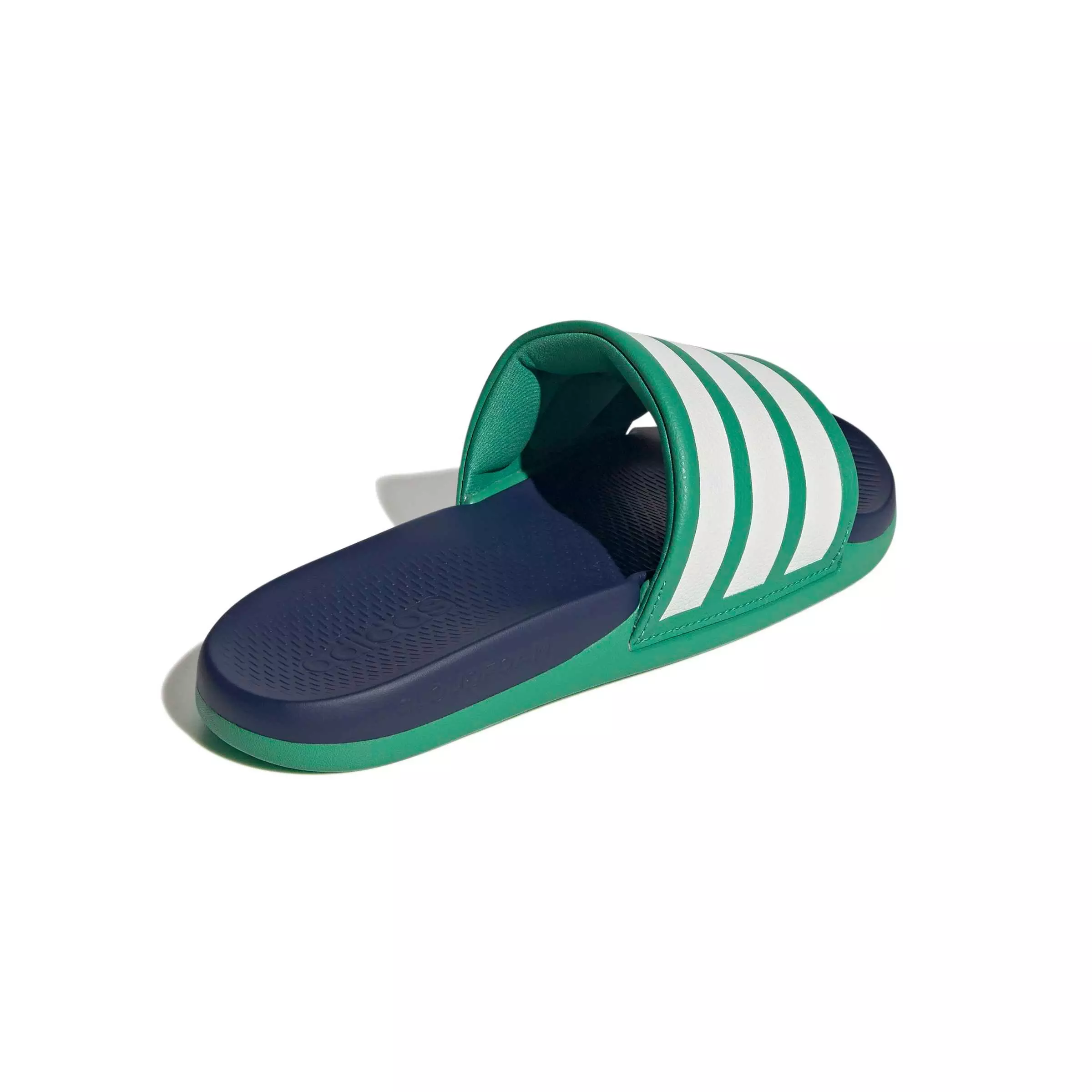 adidas Adilette Comfort 2.0 "Semi Court Green/Core White/Dark Blue" Men's Slide - GREEN/WHITE/DK BLUE