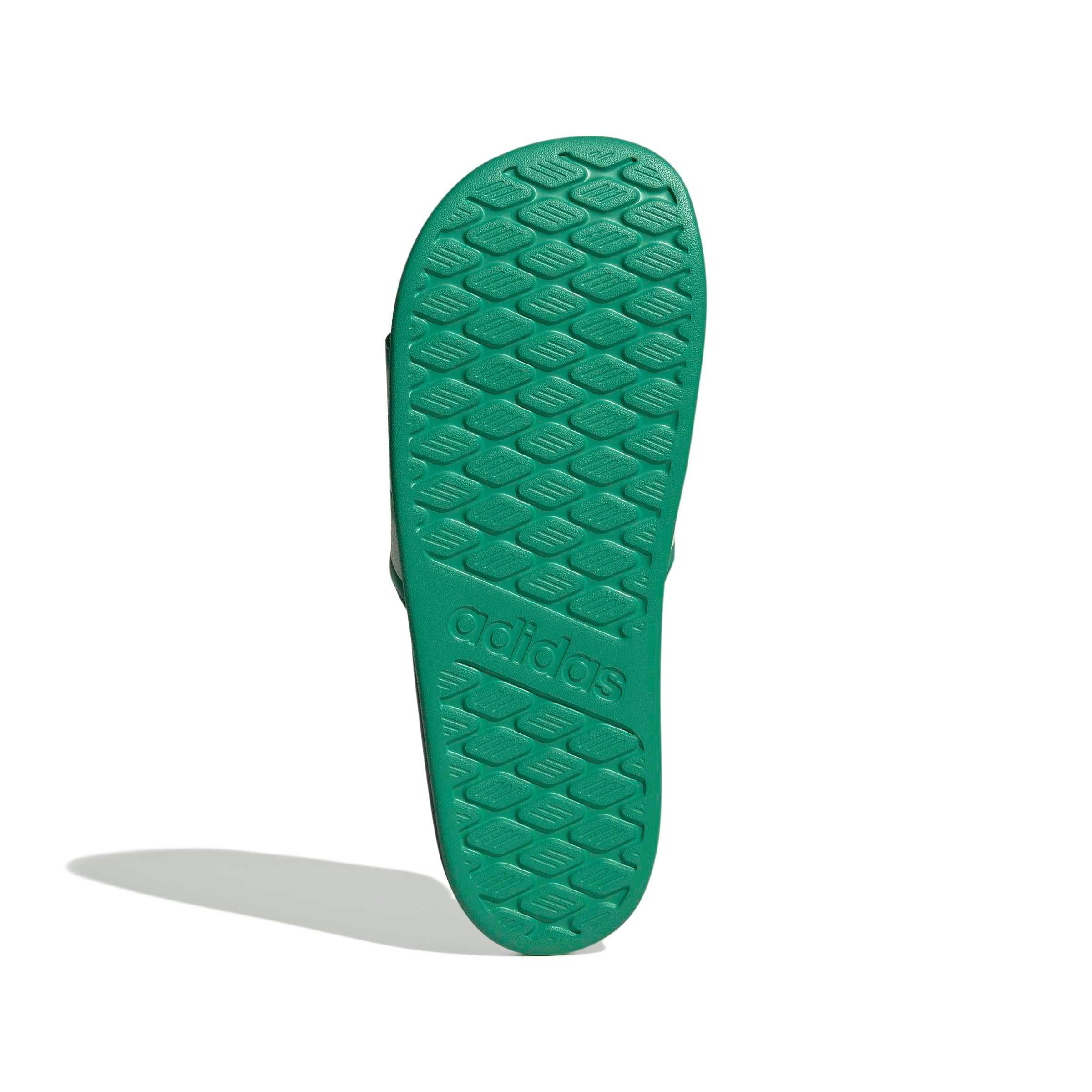 adidas Adilette Comfort 2.0 "Semi Court Green/Core White/Dark Blue" Men's Slide - GREEN/WHITE/DK BLUE