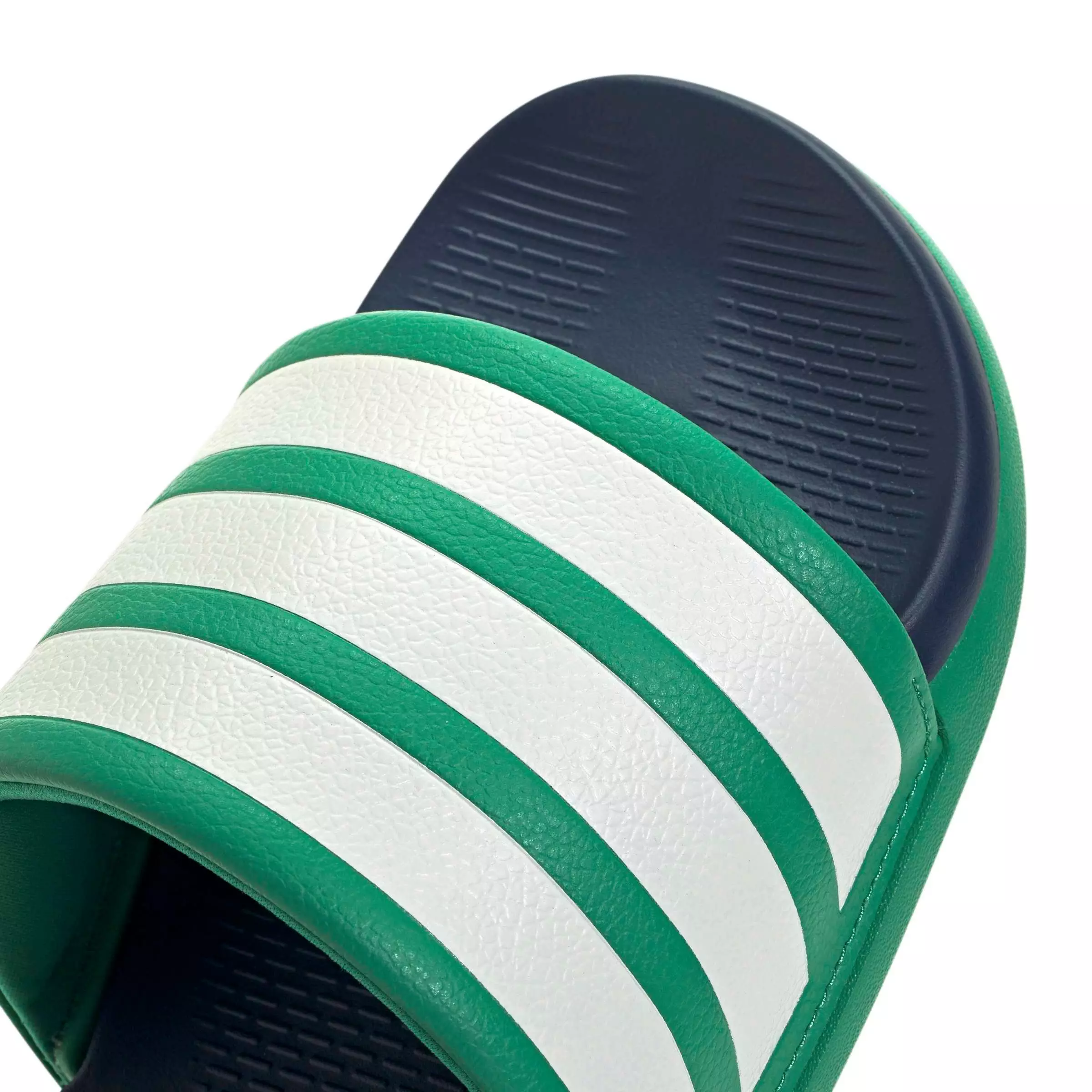adidas Adilette Comfort 2.0 "Semi Court Green/Core White/Dark Blue" Men's Slide - GREEN/WHITE/DK BLUE