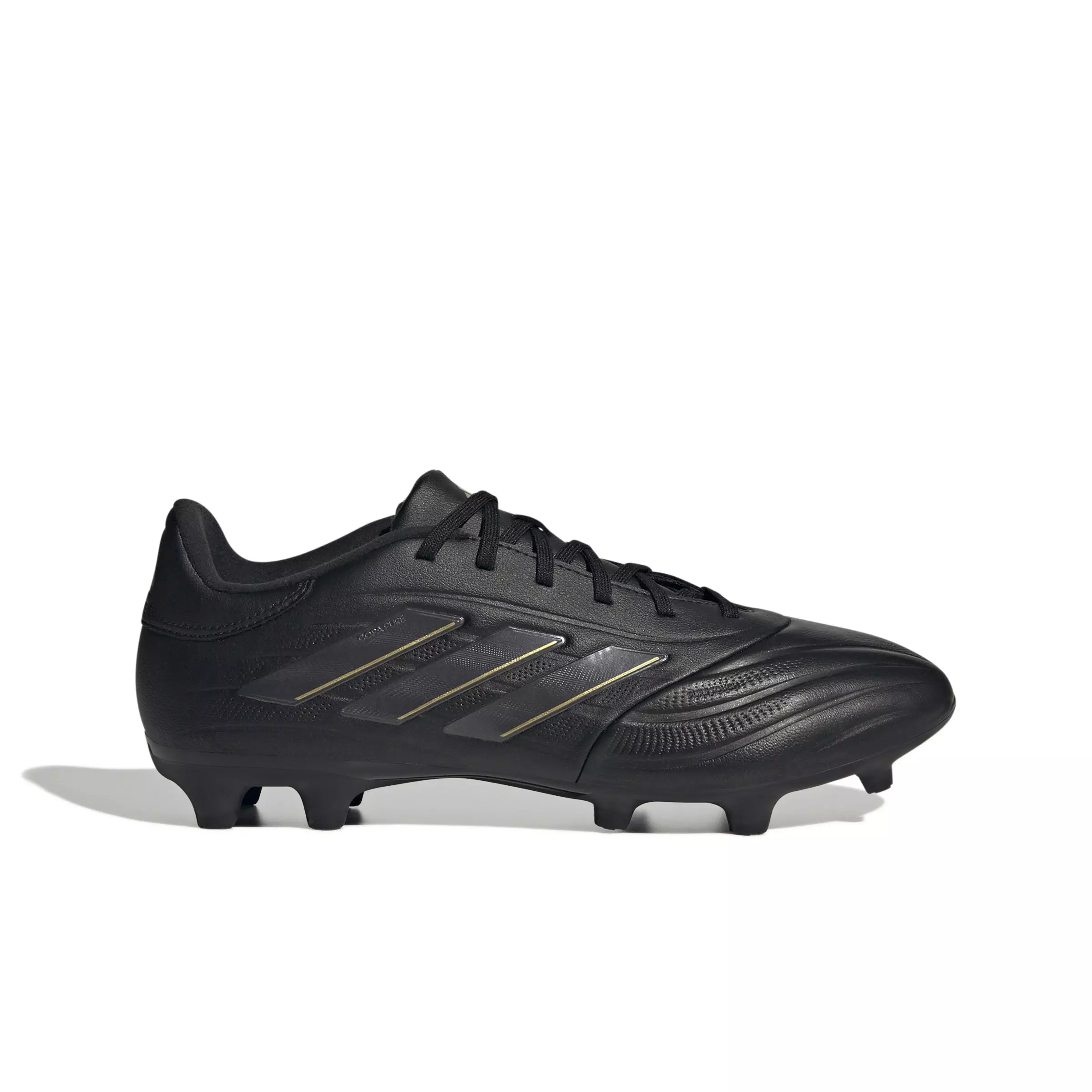 adidas Copa Pure 2 League Firm Ground "Core Black/Carbon/Gold Metallic" Men's Soccer Cleat - BLACK/CARBON/GOLD