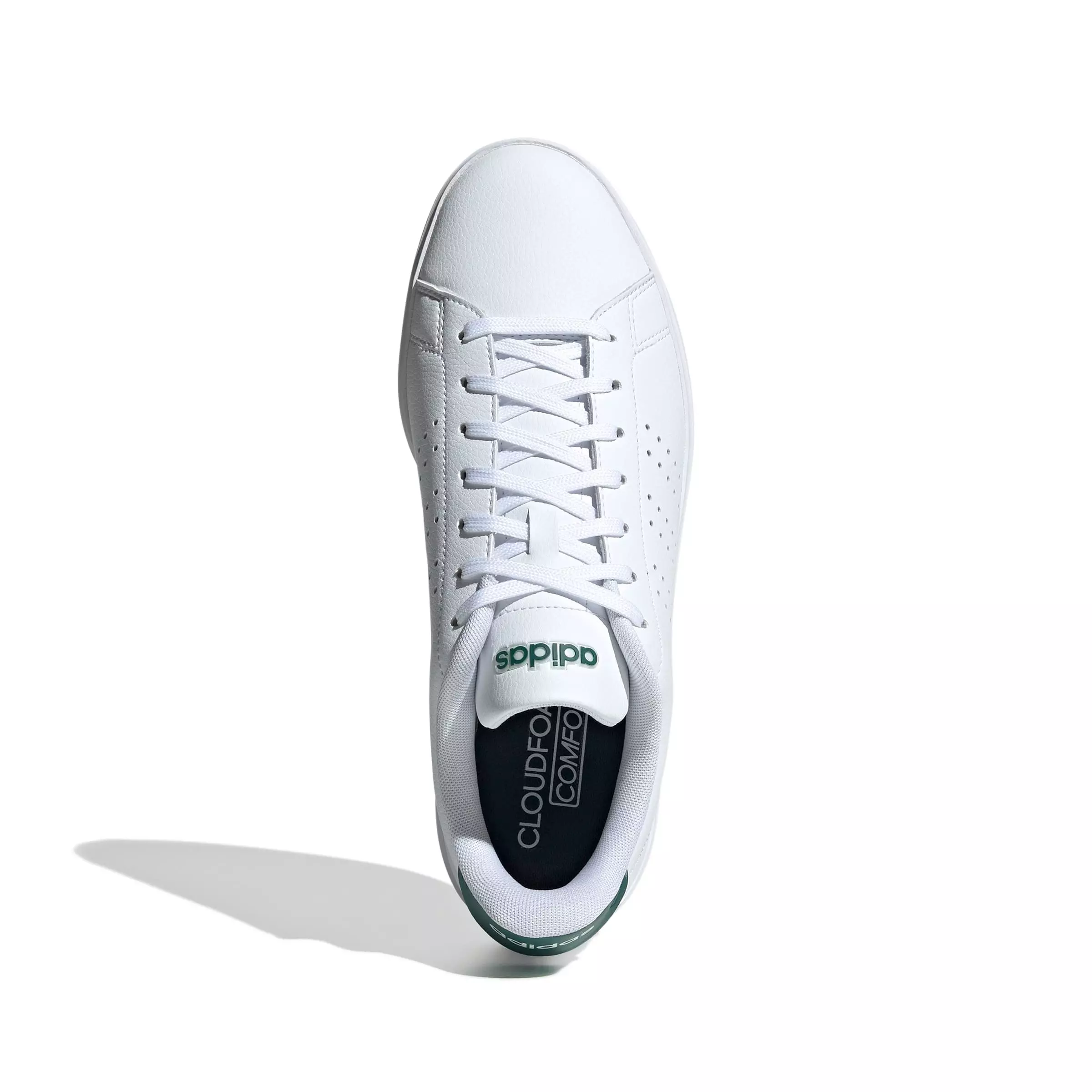adidas Advantage 2.0 "Ftwr White/Core Black/Collegiate Green" Men's Shoe - WHITE/BLACK/GREEN