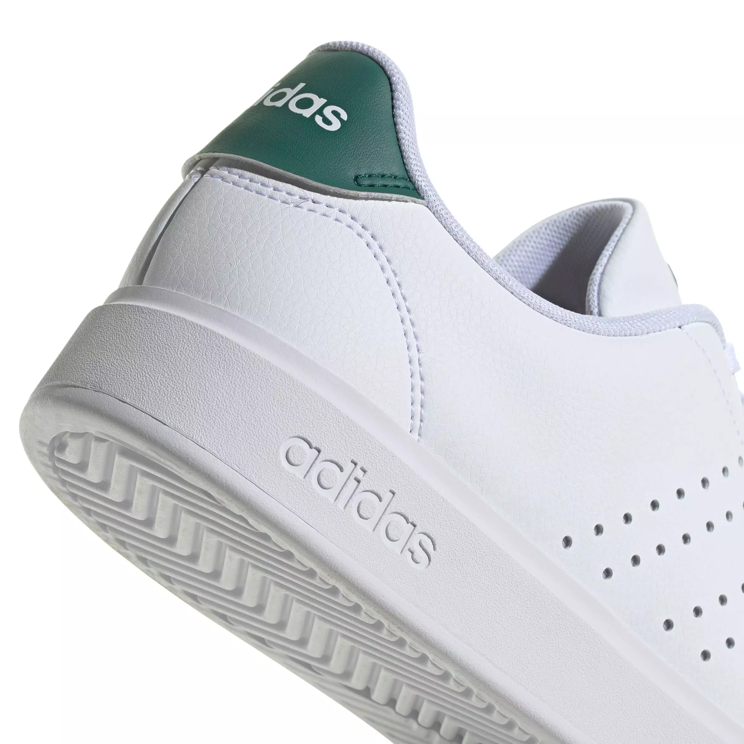 adidas Advantage 2.0 "Ftwr White/Core Black/Collegiate Green" Men's Shoe - WHITE/BLACK/GREEN