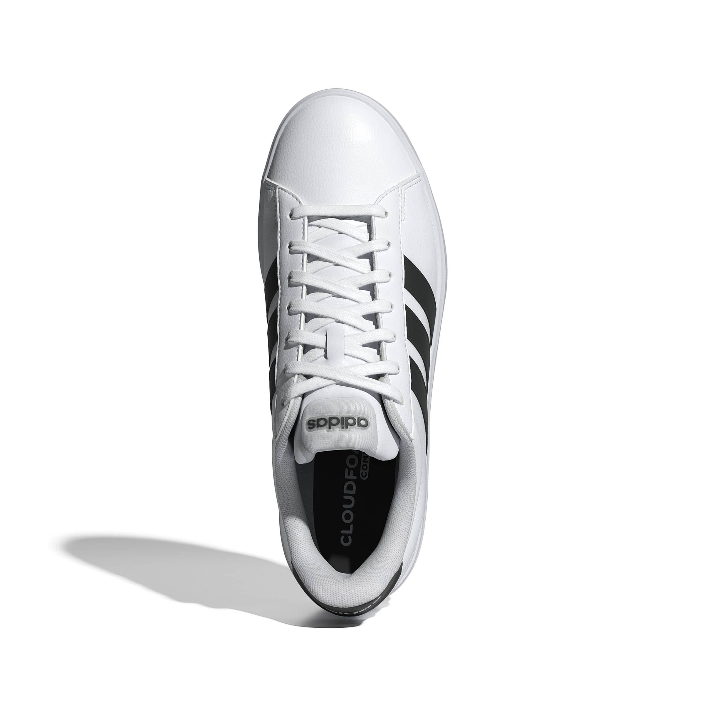 adidas Grand Court 3.0 "Ftwr White/Core Black/Ftwr White" Men's Shoe - WHITE/BLACK/WHITE
