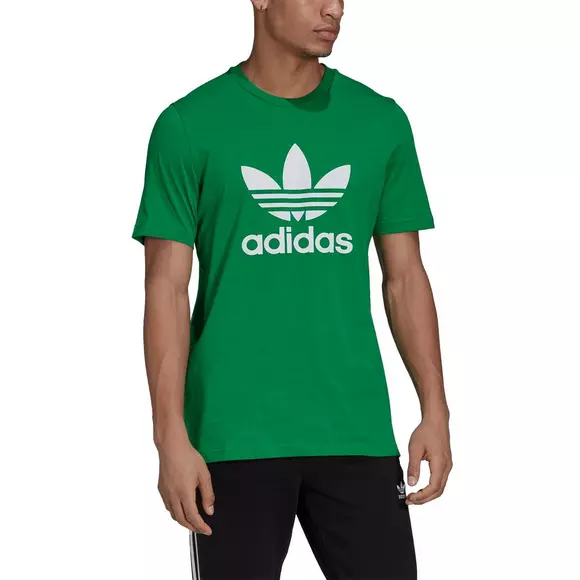 adidas Originals Men\'s Green/White Hibbett Adicolor Tee | - Classics City Trefoil Gear