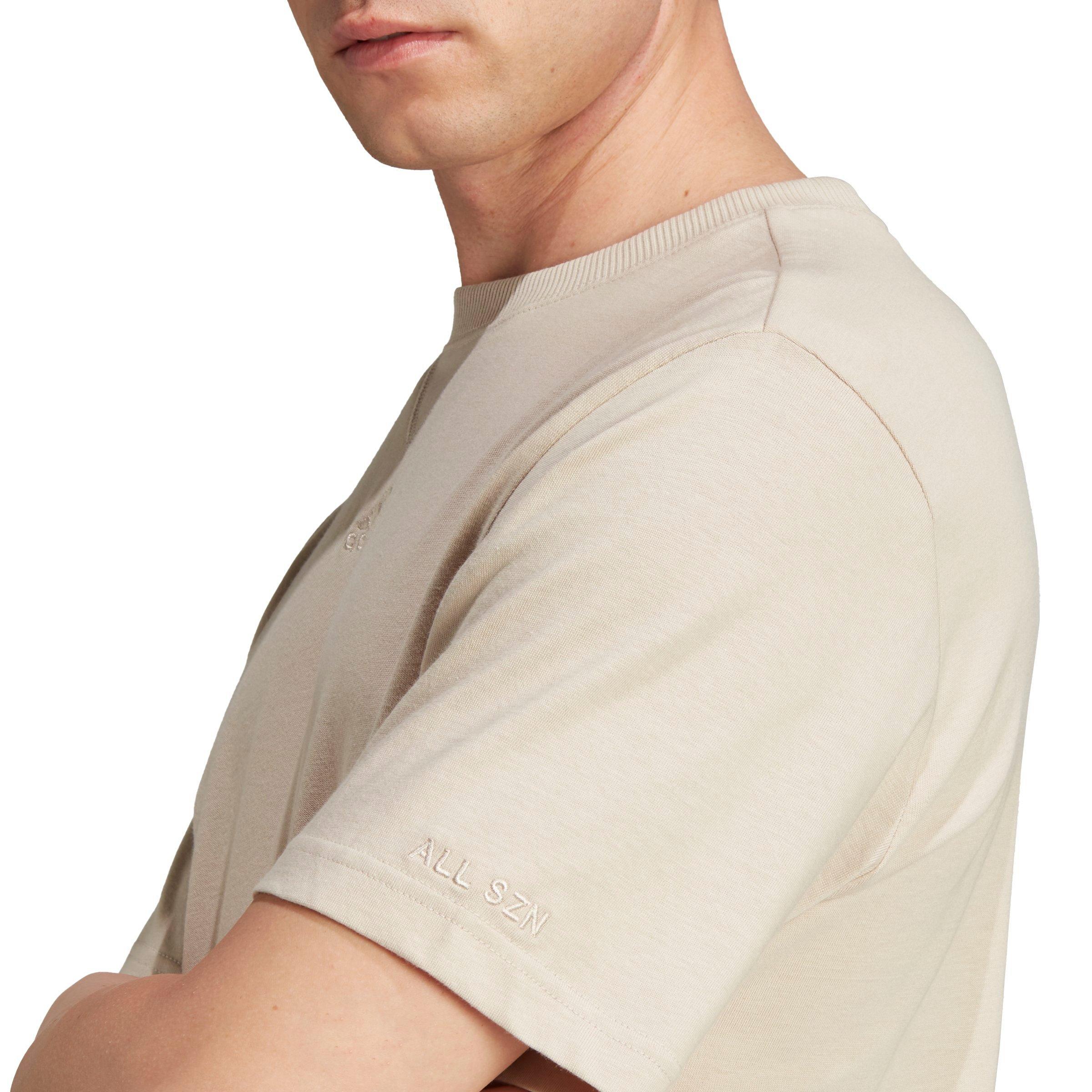 adidas Men's ALL SZN T-Shirt-Beige - BEIGE Thumbnail View 5