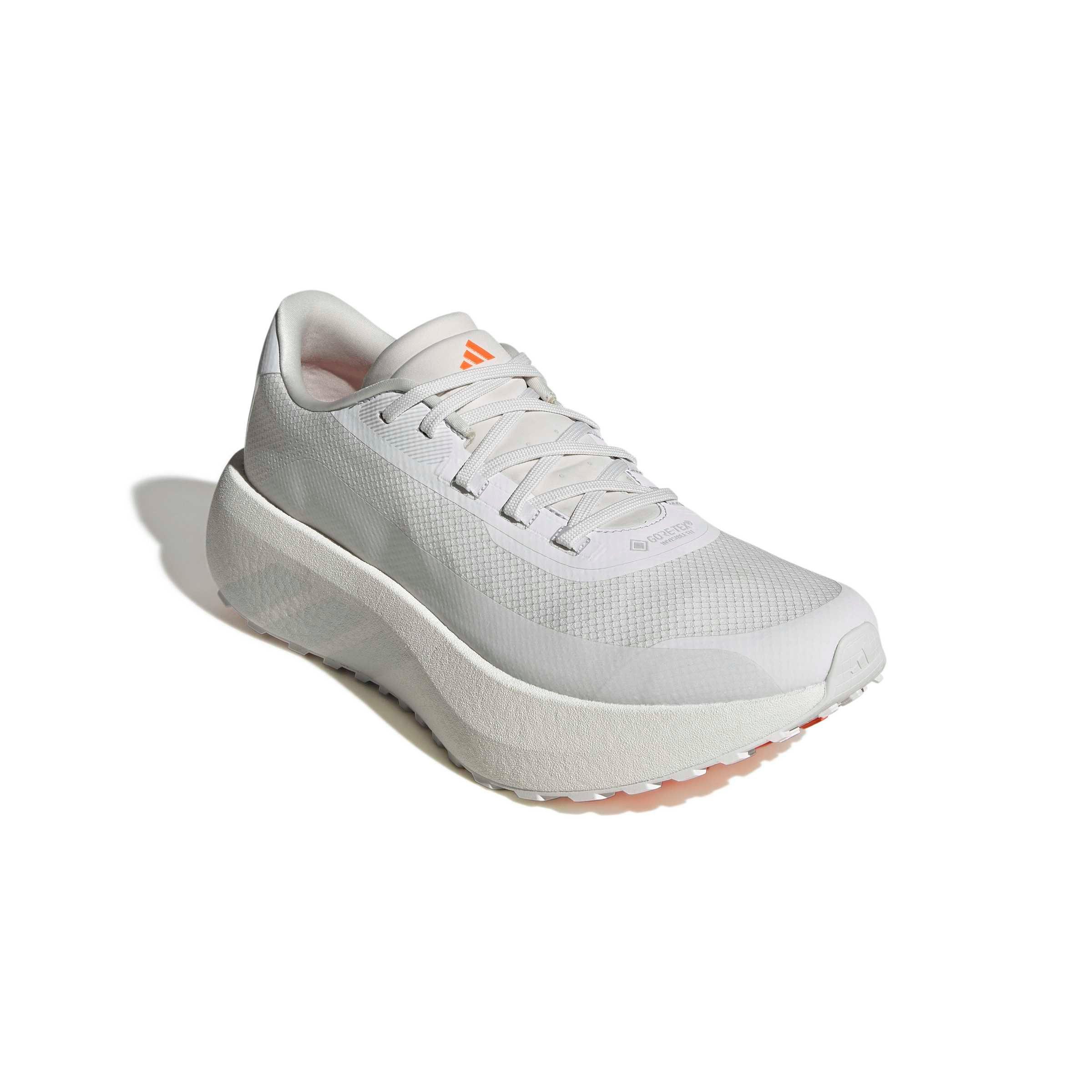 adidas Hyperboost GTX "Crystal White/Orbit Grey/Orange" Men's Running Shoe - WHITE/GREY/ORANGE