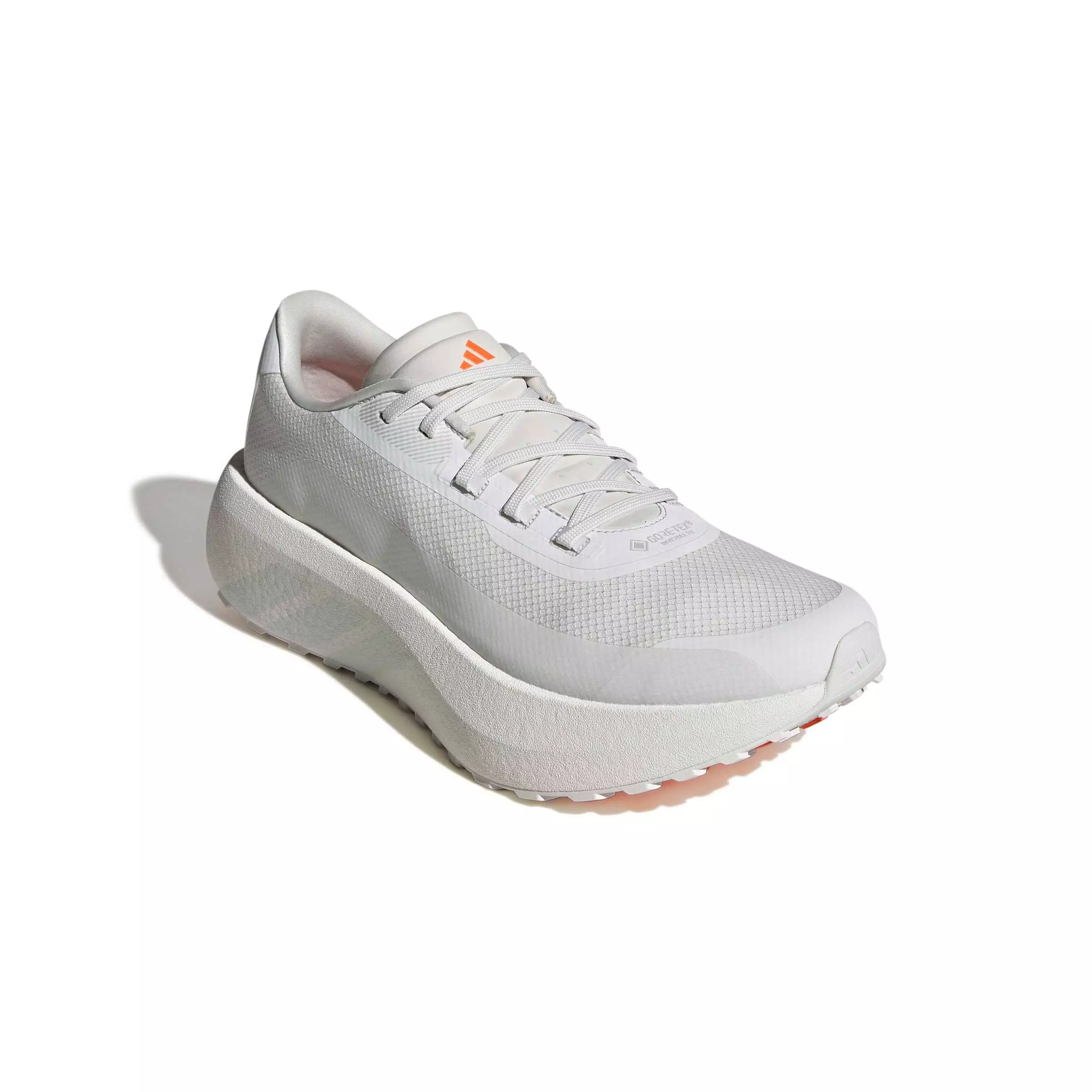 adidas Hyperboost GTX "Crystal White/Orbit Grey/Orange" Men's Running Shoe - WHITE/GREY/ORANGE
